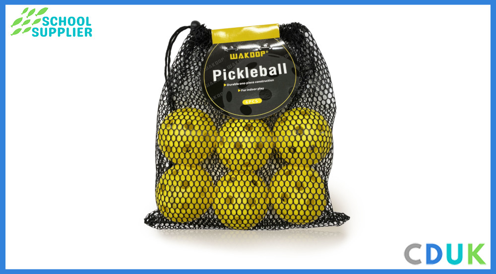 pag of 6 indoor pickleball balls 26 holes